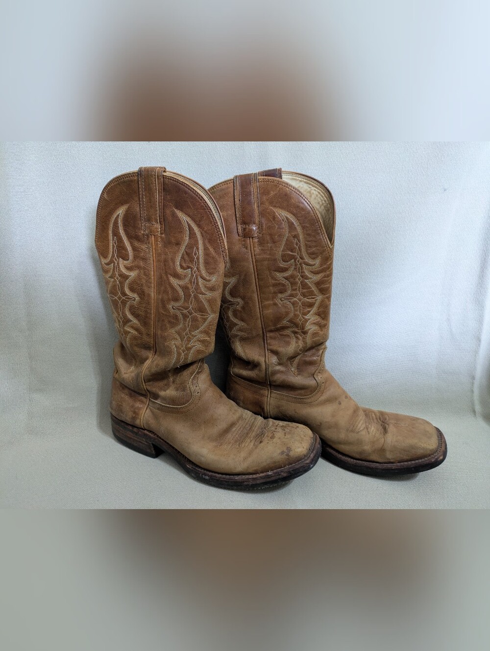 Hondo Boots Men's 11.5 All Leather Hand Crafted Square Toe Cowboy Boots